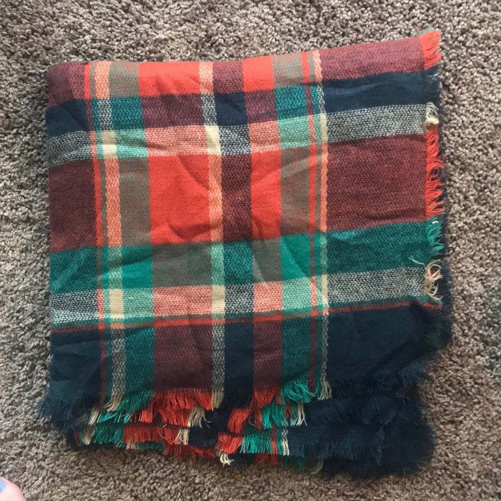 Fall colored blanket scarf